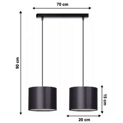 Luster na lanku TUZ 2xE27/60W/230V