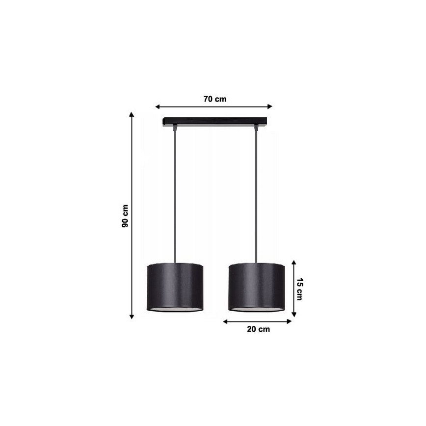 Luster na lanku TUZ 2xE27/60W/230V