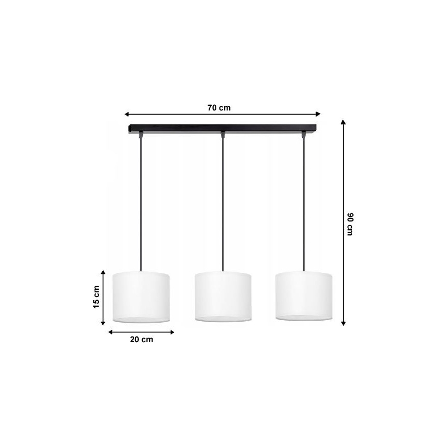 Luster na lanku TUZ 3xE27/60W/230V
