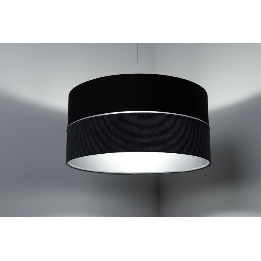 Luster na lanku TWIST 1xE27/60W/230V čierna/šedá/strieborná