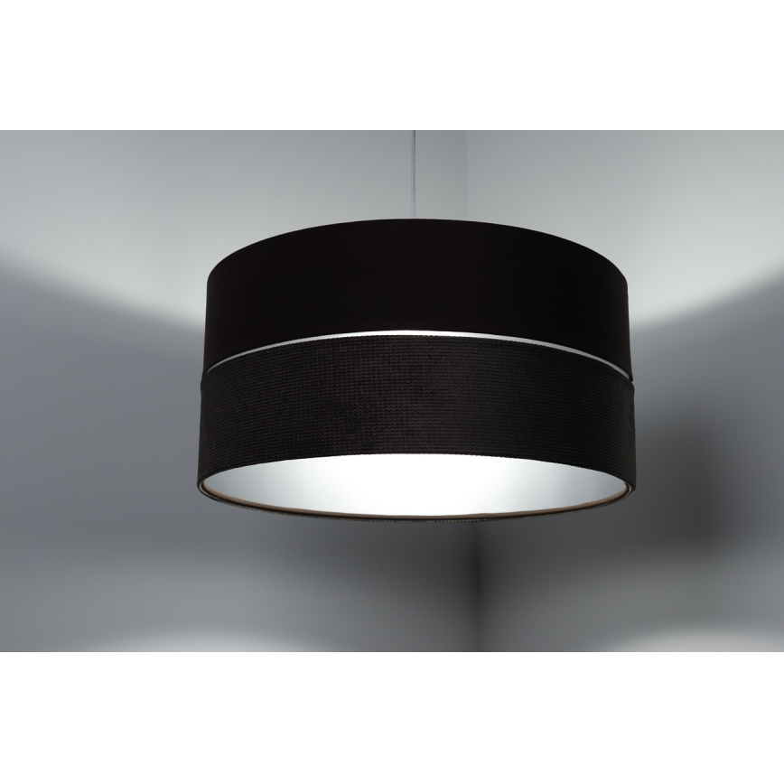 Luster na lanku TWIST 1xE27/60W/230V hnedá/strieborná