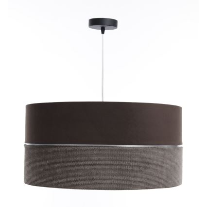 Luster na lanku TWIST 1xE27/60W/230V hnedá/strieborná