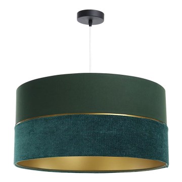 Luster na lanku TWIST 1xE27/60W/230V zelená/zlatá