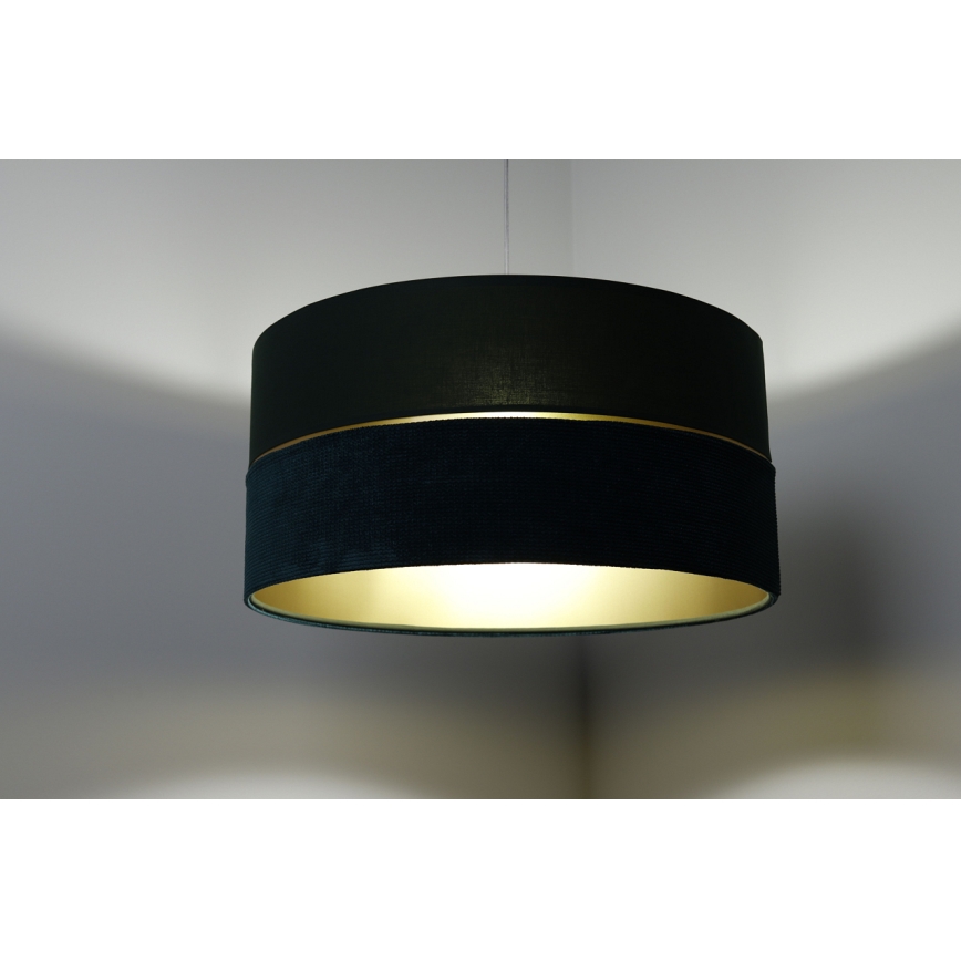 Luster na lanku TWIST 1xE27/60W/230V zelená/zlatá