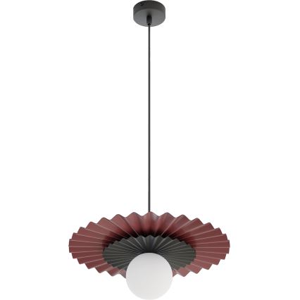 Luster na lanku UMBRA 1xG9/8W/230V čierna/červená