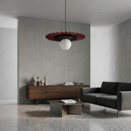 Luster na lanku UMBRA 1xG9/8W/230V čierna/červená