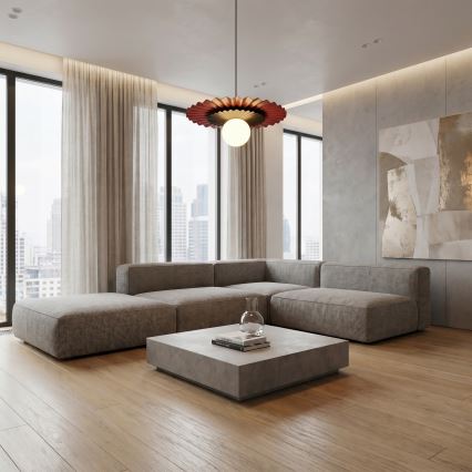 Luster na lanku UMBRA 1xG9/8W/230V čierna/červená