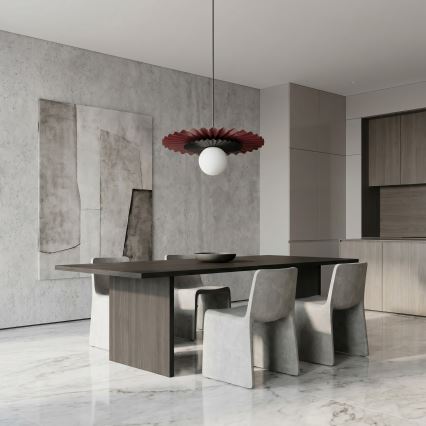 Luster na lanku UMBRA 1xG9/8W/230V čierna/červená
