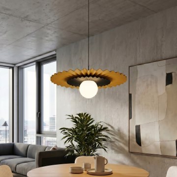 Luster na lanku UMBRA 1xG9/8W/230V čierna/oranžová