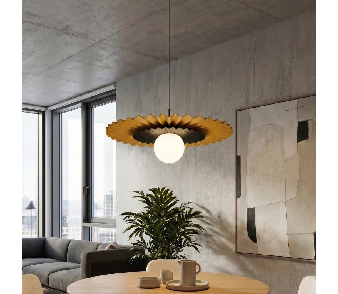 EMIBIG Luster na lanku UMBRA 1xG9/8W/230V čierna/oranžová 1733/1
