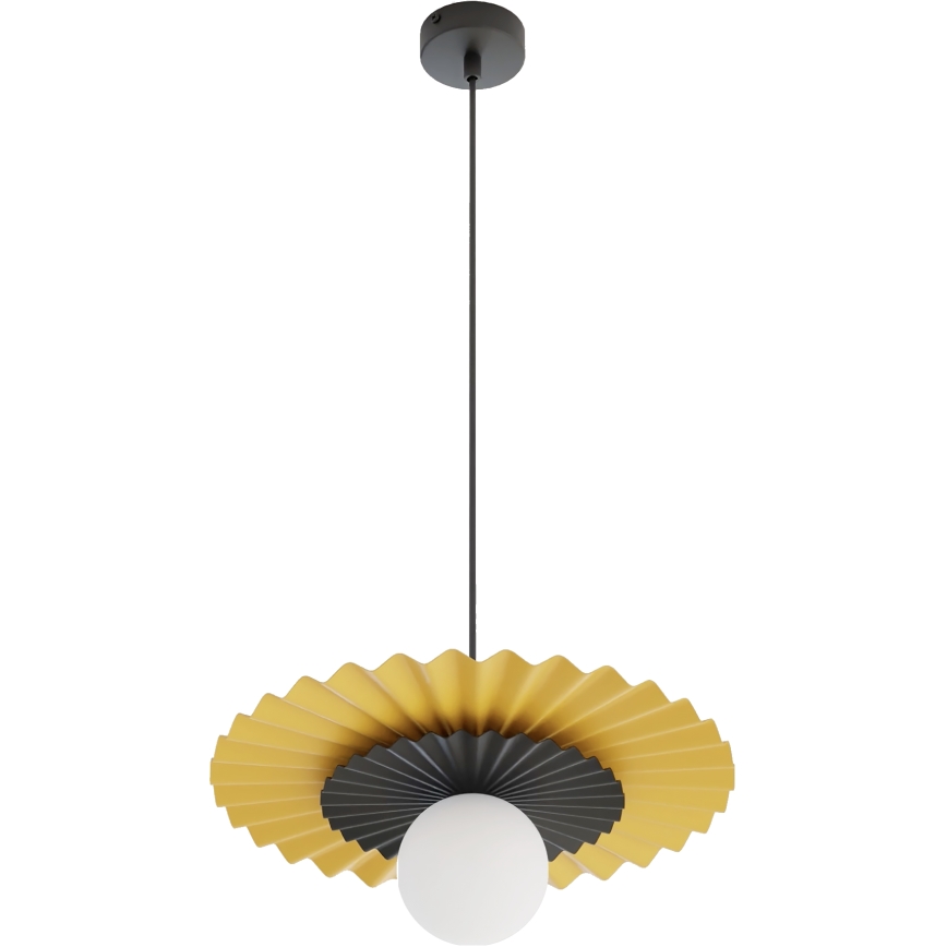 Luster na lanku UMBRA 1xG9/8W/230V čierna/oranžová