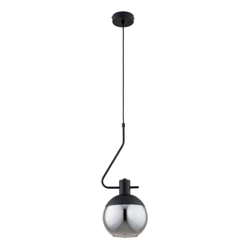 Luster na lanku VELTO ENIGMA 1xE27/15W/230V čierna/dymová