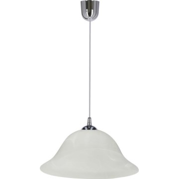 Luster na lanku VERA 1xE27/60W/230V lesklý chróm/biela