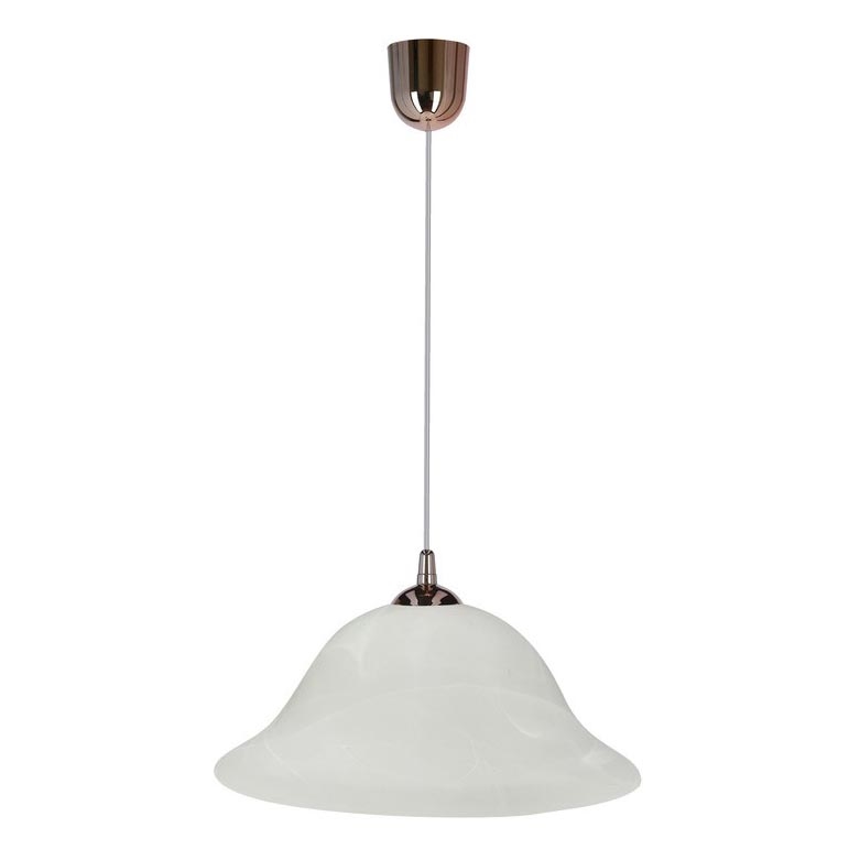 Luster na lanku VERA 1xE27/60W/230V medená/biela