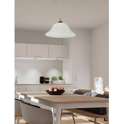 Luster na lanku VERA 1xE27/60W/230V medená/biela