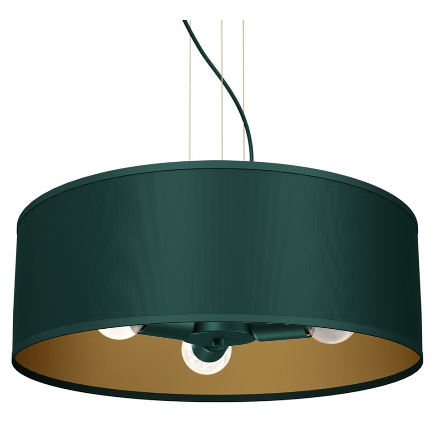 Luster na lanku VERDE 3xE27/60W/230V zelená