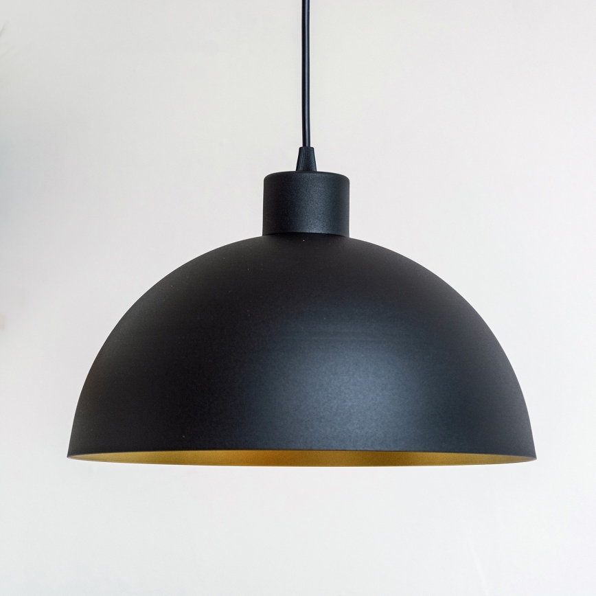Luster na lanku VESPER 1xE27/15W/230 priemer 30 cm čierna/zlatá