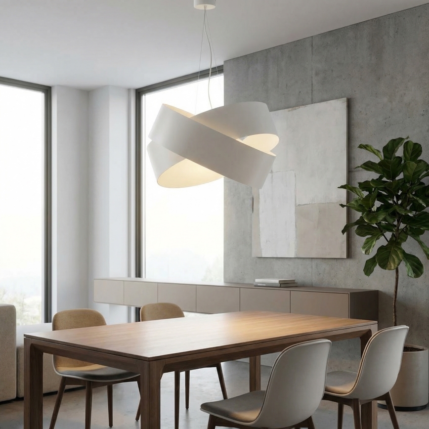 Luster na lanku VIENO 3xE27/15W/230V biela