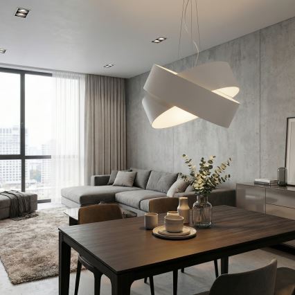 Luster na lanku VIENO 3xE27/15W/230V biela