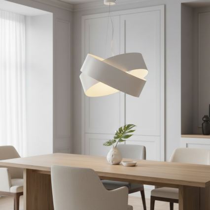 Luster na lanku VIENO 3xE27/15W/230V biela