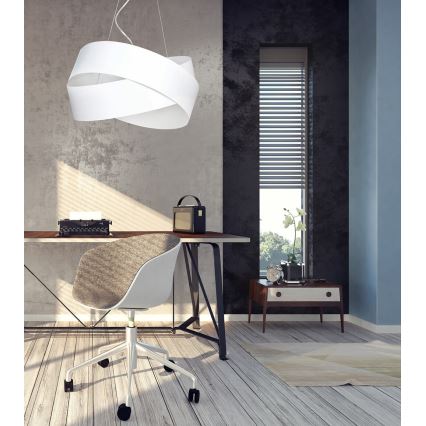 Luster na lanku VIENO 3xE27/15W/230V biela