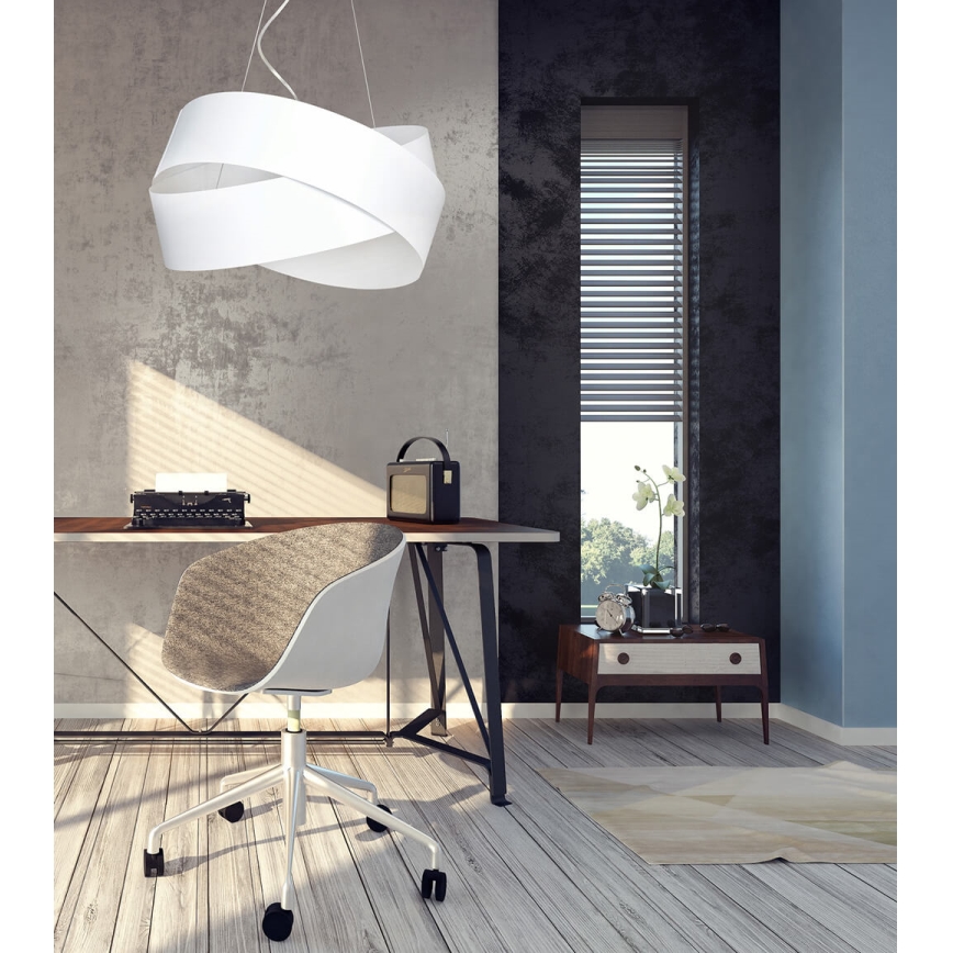 Luster na lanku VIENO 3xE27/15W/230V biela