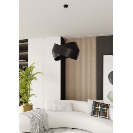 Luster na lanku VIENO 3xE27/15W/230V čierna