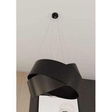 Luster na lanku VIENO 3xE27/15W/230V čierna