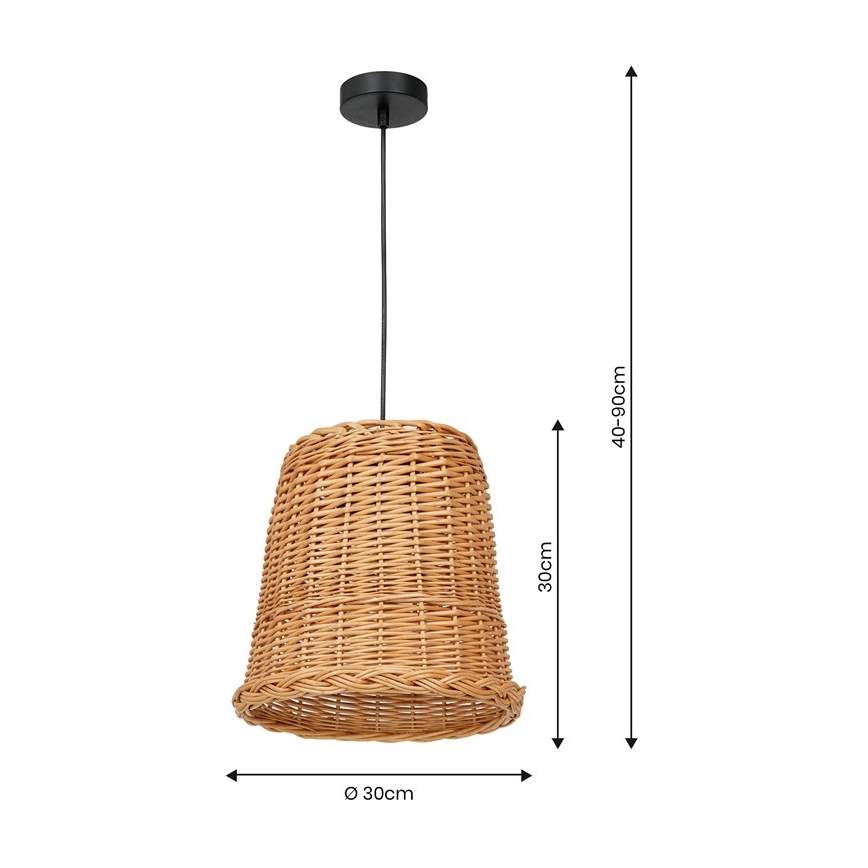 Luster na lanku VIMINI 1xE27/40W/230V ratan
