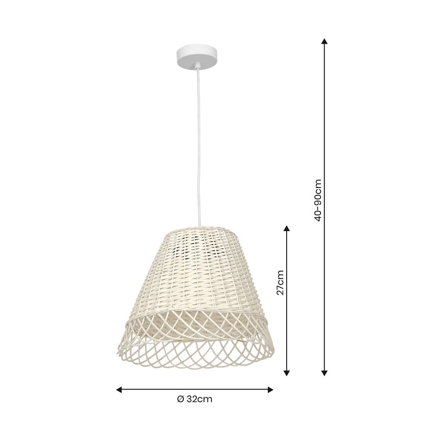 Luster na lanku VIMINI 1xE27/40W/230V ratan
