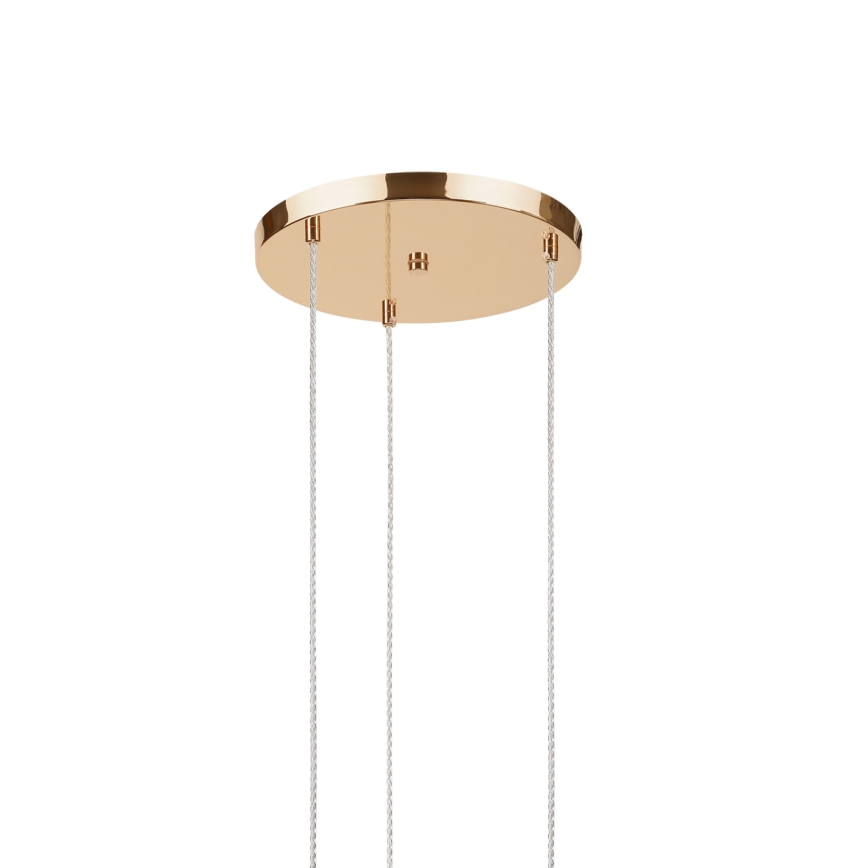 Luster na lanku VIVE 3xE27/15W/230V zlatý