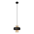 Luster na lanku VOLTA 1xE27/15W/230V čierna/zlatá
