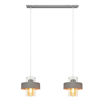 Luster na lanku VOLTA 2xE27/15W/230V šedá
