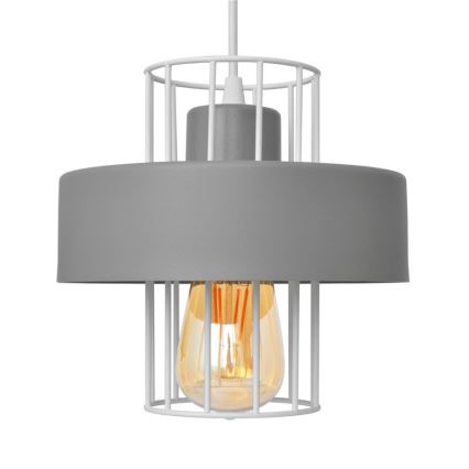Luster na lanku VOLTA 2xE27/15W/230V šedá
