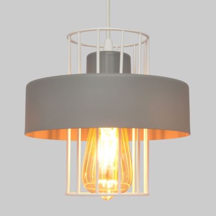 Luster na lanku VOLTA 3xE27/15W/230V pr. 42 cm šedá