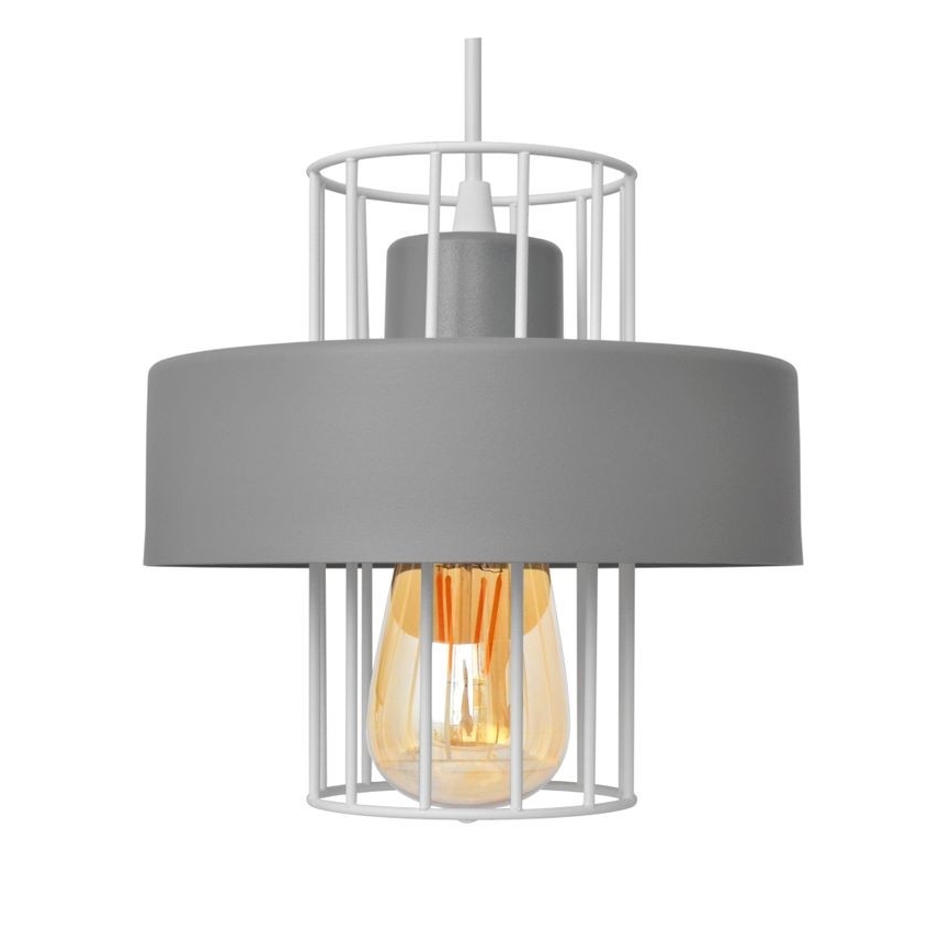 Luster na lanku VOLTA 3xE27/15W/230V pr. 42 cm šedá
