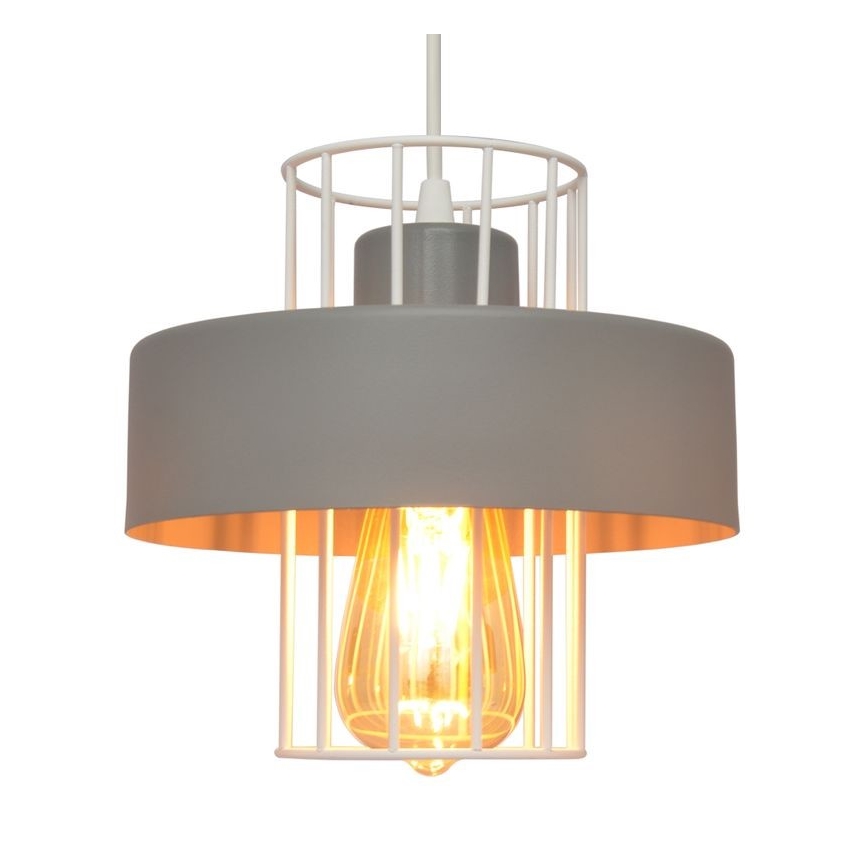 Luster na lanku VOLTA 3xE27/15W/230V pr. 42 cm šedá