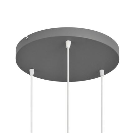 Luster na lanku VOLTA 3xE27/15W/230V pr. 42 cm šedá