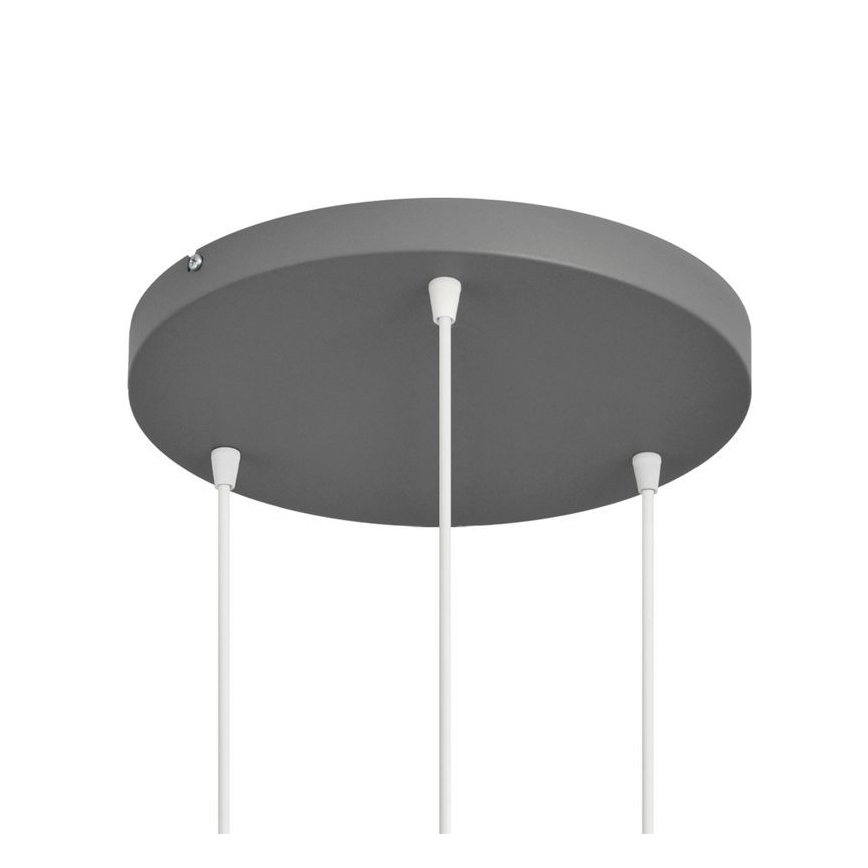 Luster na lanku VOLTA 3xE27/15W/230V pr. 42 cm šedá