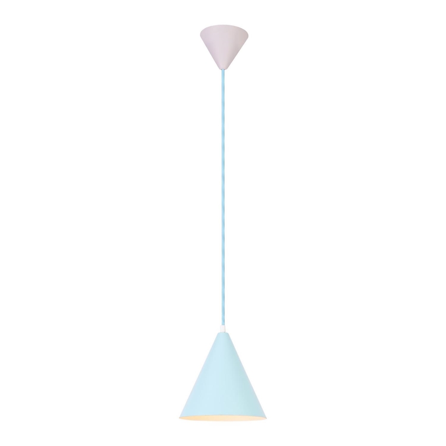 Luster na lanku VOSS 1xE27/40W/230V modrá/biela
