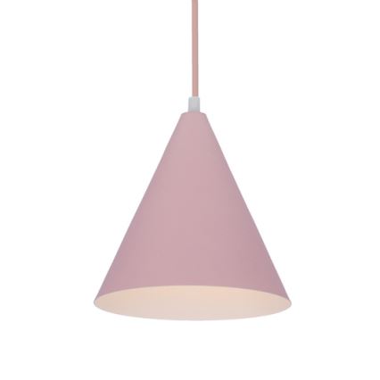 Luster na lanku VOSS 1xE27/40W/230V ružová/biela