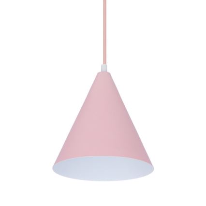Luster na lanku VOSS 1xE27/40W/230V ružová/biela