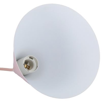 Luster na lanku VOSS 1xE27/40W/230V ružová/biela