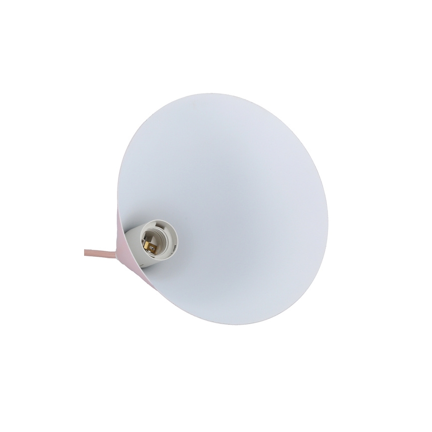 Luster na lanku VOSS 1xE27/40W/230V ružová/biela