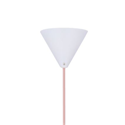 Luster na lanku VOSS 1xE27/40W/230V ružová/biela