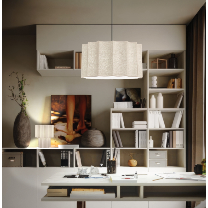 Luster na lanku WAVY 1xE27/14W/230V béžový