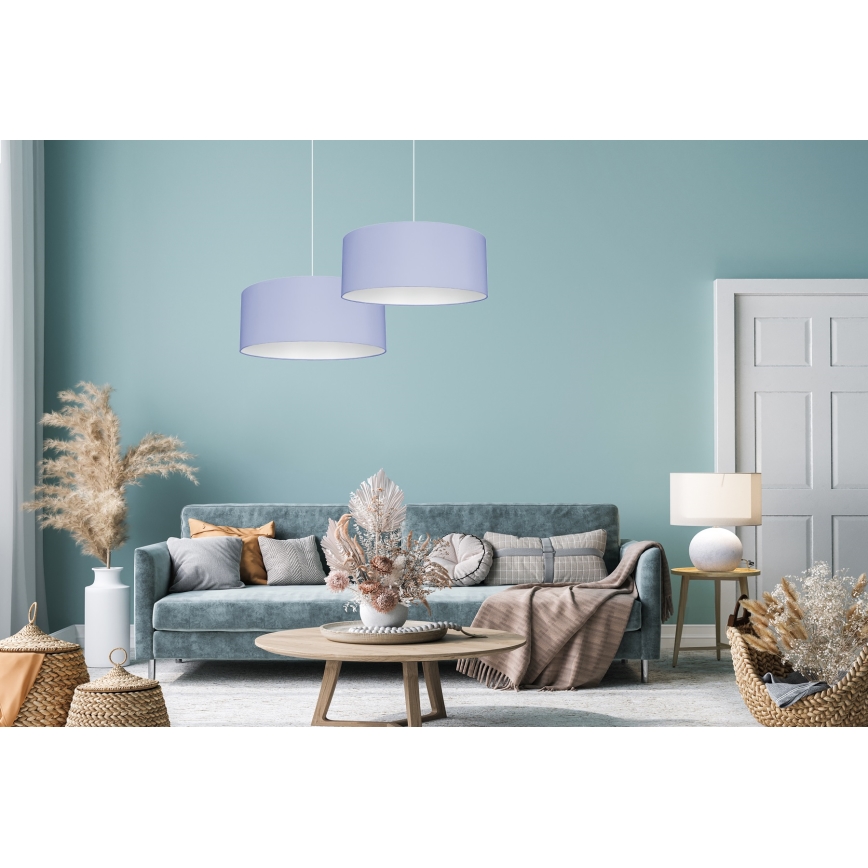 Luster na lanku WERT 1xE27/60W/230V modrá