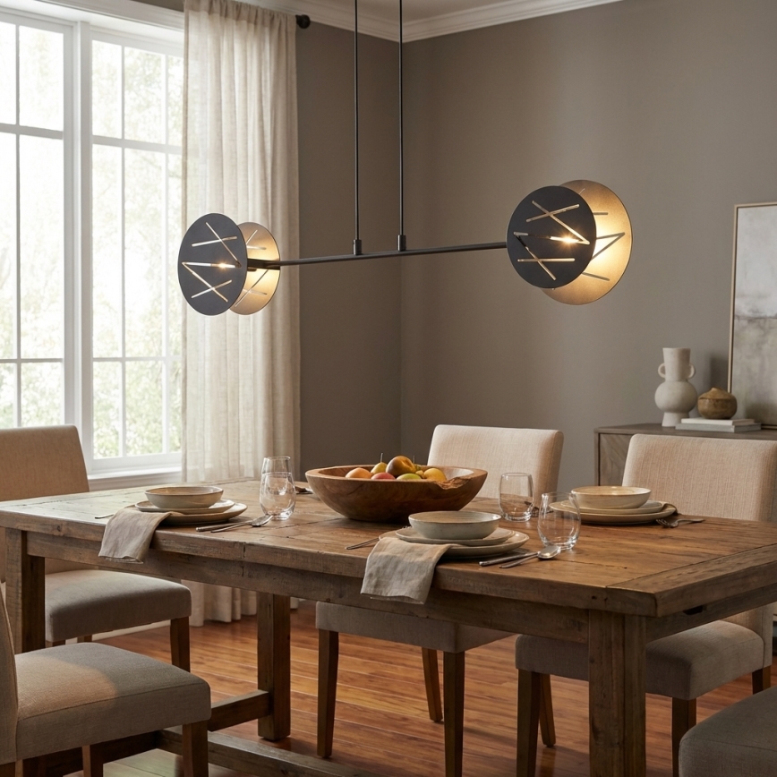 Luster na lanku XOTIC 2xE27/15W/230V čierna