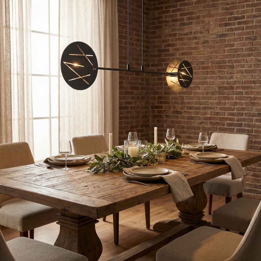 Luster na lanku XOTIC 2xE27/15W/230V čierna