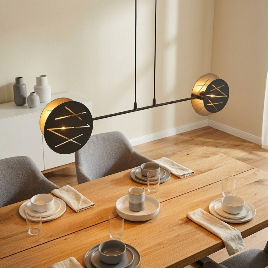 Luster na lanku XOTIC 2xE27/15W/230V čierna